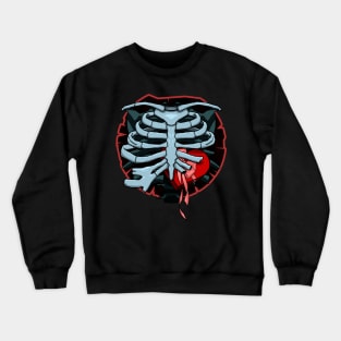 Candy heart ribcage Crewneck Sweatshirt